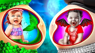 ¡Sirena Embarazada contra Vampiro Embarazada! ¡Trucos para Madres Embarazadas