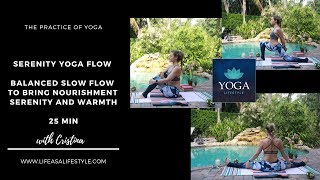 SERENITY Yoga Flow | Yoga for Anxiety |Bring Warmth and  Grounding to your practice. (20 min)