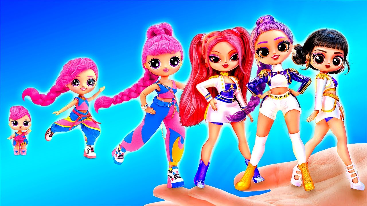 K-Pop İblis Avcıları Tarzında Bebeklere Makyaj! L.O.L. O.M.G. için 10 Kendin Yap Projesi