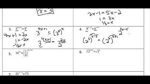 Solving Exponential Equations (Same Base)