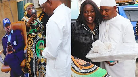 See Mc Oluomo's Reaction When He Sees The Gift They Gave Him On His Birthday