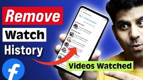 Facebook Watch Video History Delete