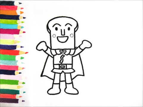 アンパンマンイラスト 描けたらうれしい しょくぱんまんの描き方 How To Draw Anpanman Youtube