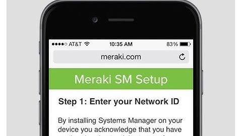 Meraki Systems Manager SM (MDM Solution)