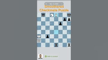 Daily Smothered Checkmate #chess #puzzle #34 12/11/2023 |#shorts
