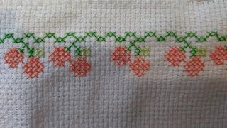 13° vÃdeo aula de ponto cruz# barrado de laranjinha