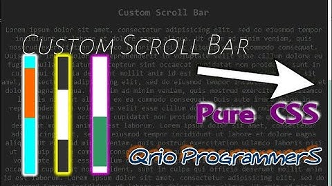 How to Create our Custom Scroll Bar using only CSS || HTML & CSS || Qrio ProgrammerS