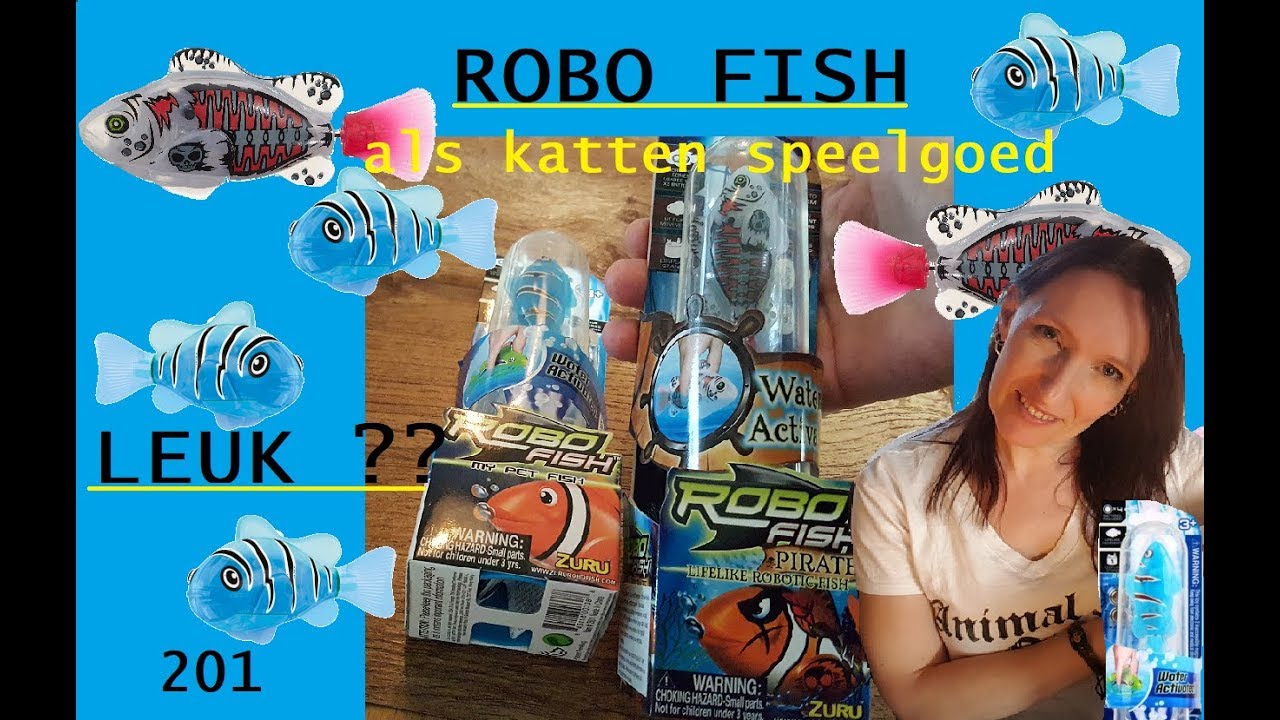 Nzkeuf Elektronische huisdiervis, 4 stuks Robo vis, robot-vis
