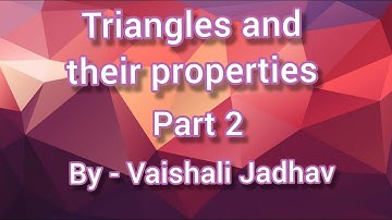 Std VI | Maths | Ls.no.15: Triangles and their properties | Part 2
