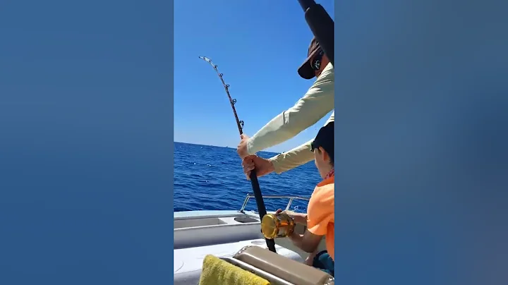 William on his first Striped Marlin in Cabo San Lu...