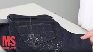 Are the Levi's 541 Commuter jeans really spillproof? | Claim Check - YouTube