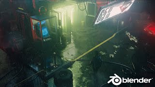 Blender - Cyberpunk Environment Scene Timelapse