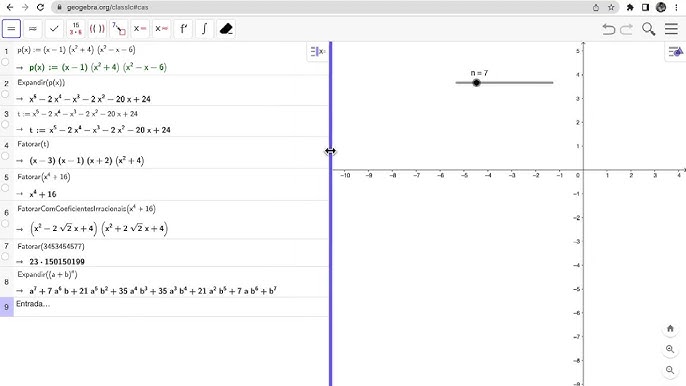 Sistema de Equações do 1o grau – GeoGebra