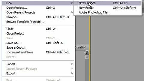 Create a New Blank Project in After Effects CS3