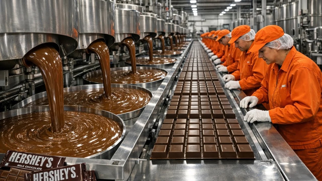 Inside a Hershey’s Chocolate Factory: From Cocoa Farms to Wrapped Chocolate Bars (Full Journey)