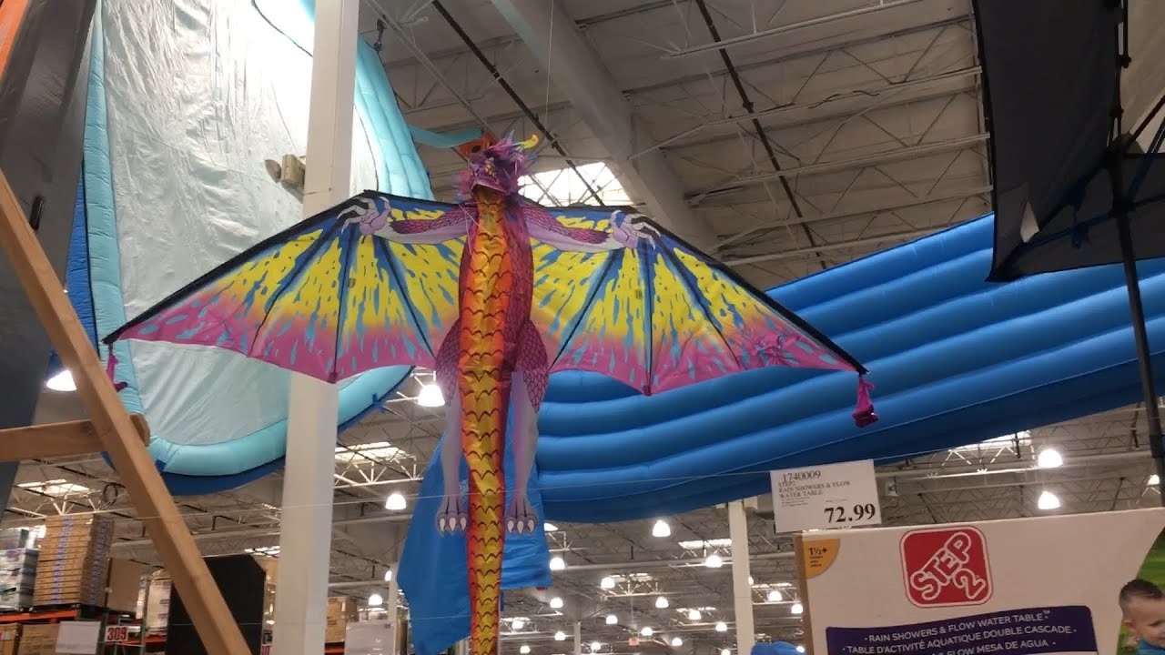 Costco X-Kites Supersized Deluxe Nylon Kite Dragon Macaw Butterfly Jet Sea Turtle DC Sport 1375801