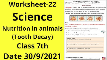 Worksheet 22 Science class 7(30/9/21)English Med/worksheet Science class 7/Science worksheet22class7