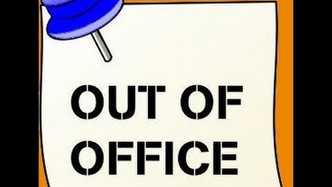 How to setup an Out of office reply in Outlook 2010