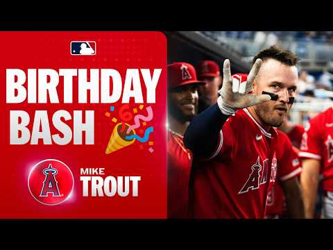 Happy Birthday, Mike! 🥳 Mike Trout hits his SIXTH career birthday home run! 🎂 | MLB Highlights
