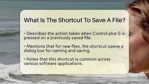 What Is The Shortcut To Save A File? - Learn As An Adult