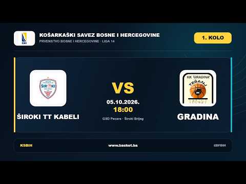 HKK Široki T Kabeli vs KK Gradina - 1. kolo - Liga 14 - KSBIH