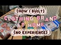 I built a clothing brand at home with no experience. Here’s how. //Small business, embroidery