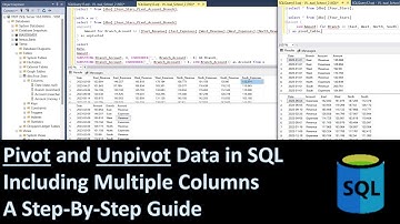 SQL: Pivot and Unpivot Data in SQL Server Database Including Multiple Columns - A Step-By-Step Guide