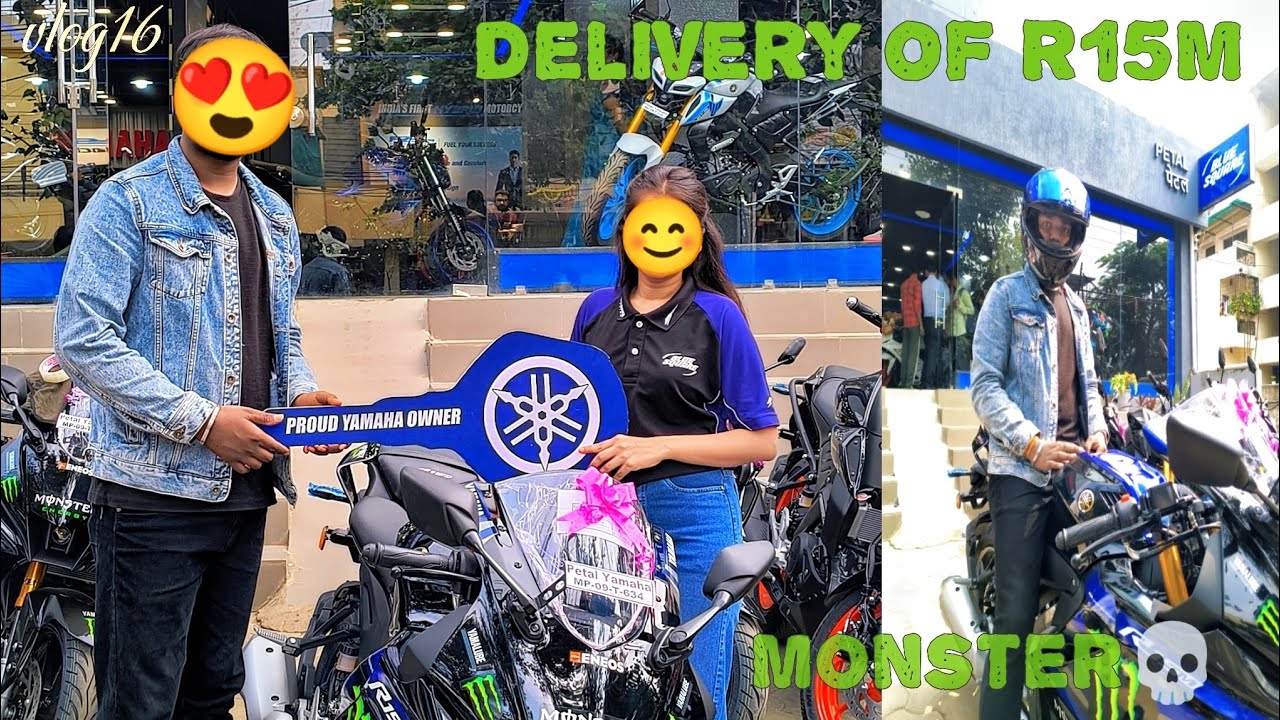 Taking the delivery or r15m Monster edition ❤️ 