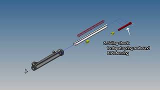 Shock depan motor ( assembly animation 3D ( MX king 2019 ))