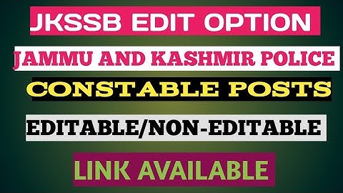Jk police constable edit option official notice out #exam #viralvideo