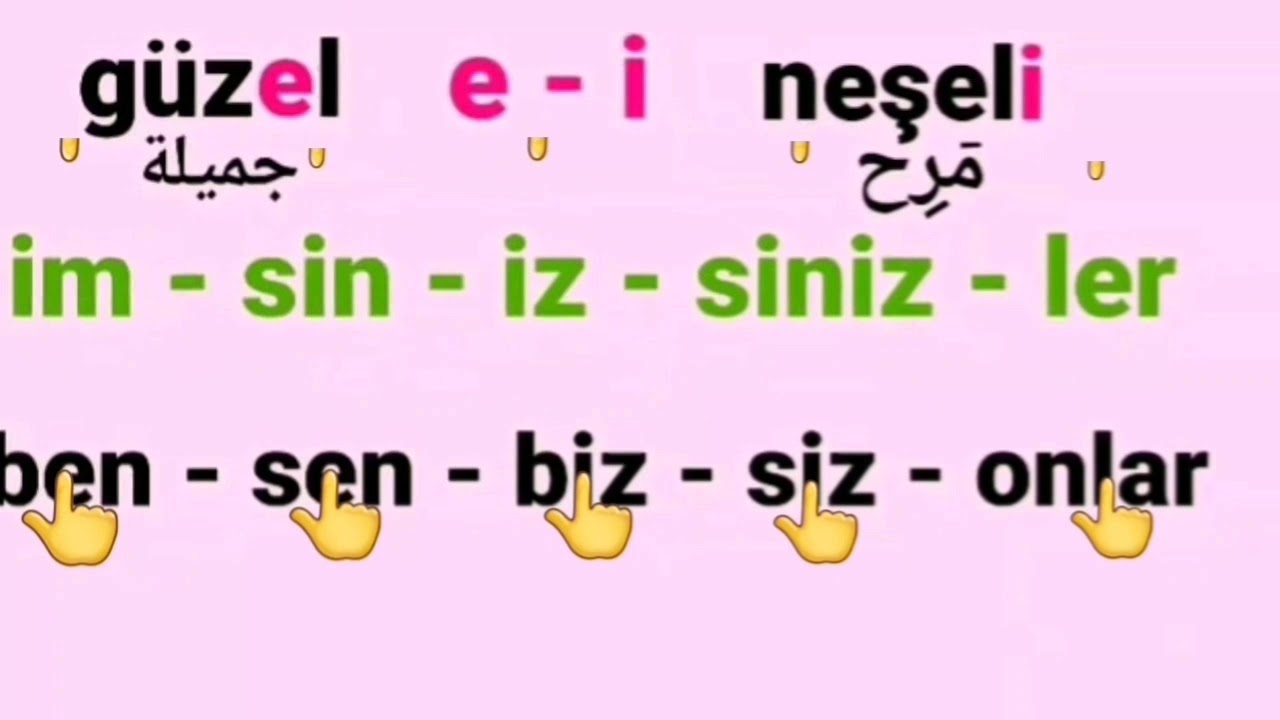 أولى الخطوات في تكوين جمل إسمية بالتركي