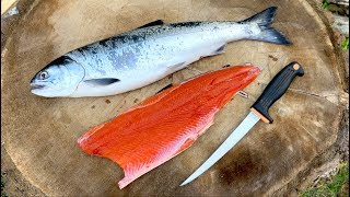 How to Fillet Salmon! Detailed Step-By-Step {NO Gutting Required}
