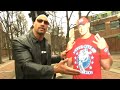 Raw: The Rock educates John Cena at historic locations