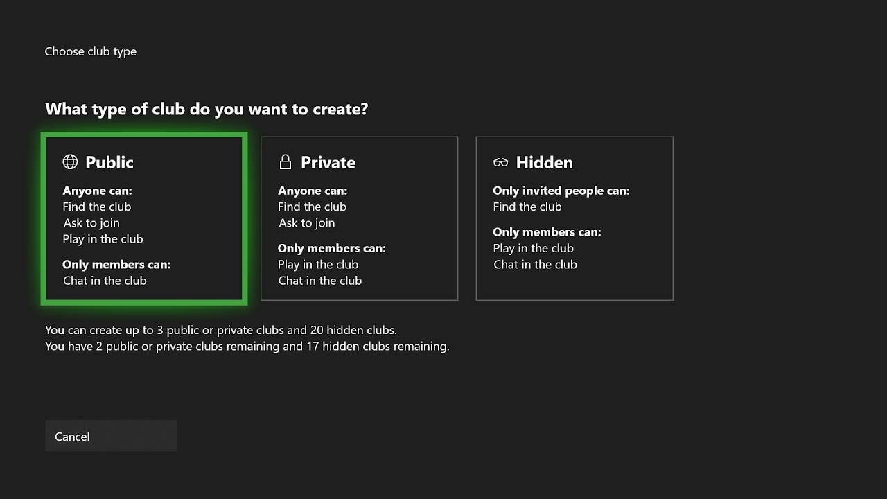 Create a Club | Clubs and Looking for Group - 