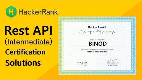 HackerRank Rest API (Intermediate) Skills Certification Test | Solutions