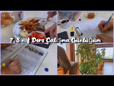 7. Sınıf Ders Çalışma Günlüğüm 🍄🌞 | okul dönüşü / Bolca ders 🌤 - Sütlü Kahve