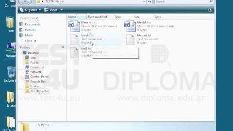 Delete the file called fileold.txt from the TEST4UFolder folder on your desktop (moving it to...