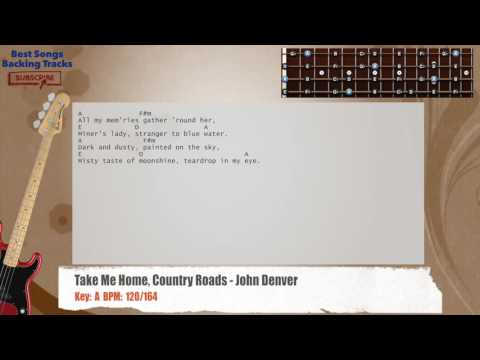 take-me-home,-country-roads---john-denver-bass-backing-track-with-chords-and-lyrics