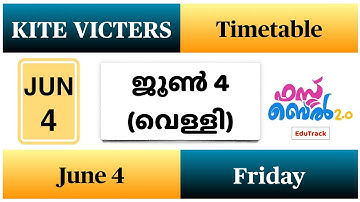 KITE VICTERS Channel Timetable June 4/6/2021| First Bell 2.0 | EduTrack