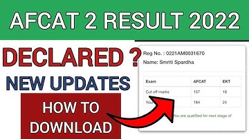 AFCAT 2 RESULT 2022 || CAT 2 RESULT || DIRECT LINK 👍