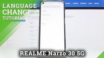 REALME Narzo 30 5G and Main Settings - How to Change System Language