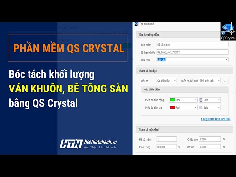 Bóc tách khối lượng ván khuôn, bê tông sàn trên phần mềm QS Crystal