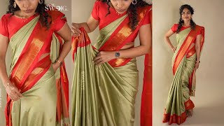 How to Drape Saree With Perfect Side Pleats  #Shorts