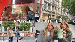 nyc week in our life | work events, workouts, dinner with friends + b's bridal shower