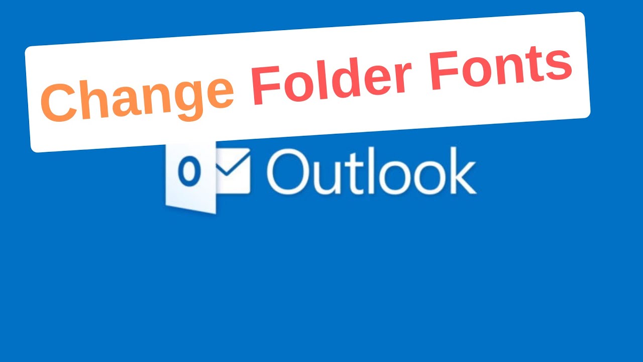 How to Change the outlook folder font size YouTube