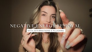 Reiki ASMR for Negative Energy Removal and Aura Cleansing With Affirmations and Plucking