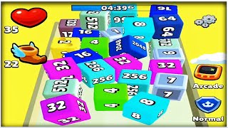 Cube Geometry Blast 2048 - ゲームプレイ ウォークスルー - レベル 1-10 screenshot 5