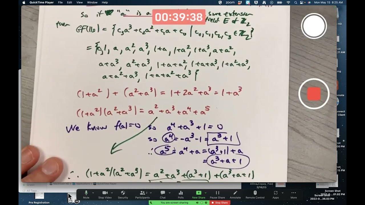 Finite Field GF(16) Extension of ℤ2 Containing a Zero of Irreducible