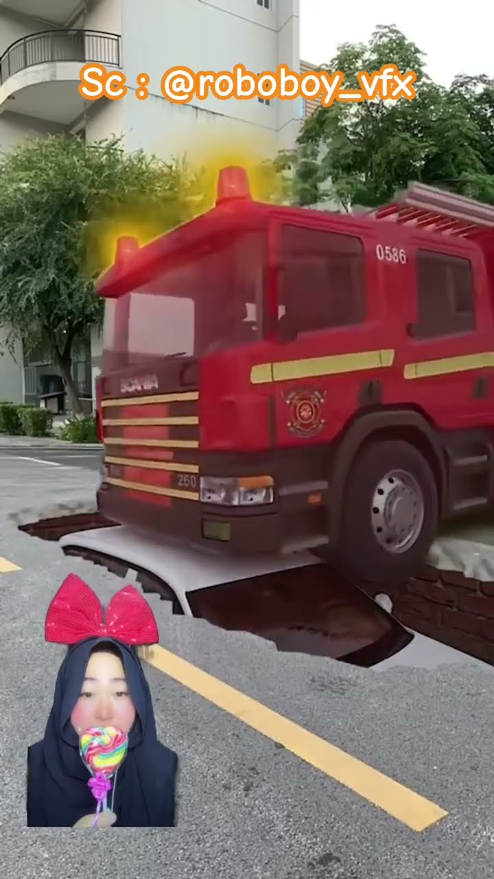 TOLONG MOBIL PUTIH KENA INJAK FIREFIGHTER ⁉️ @roboboy_vfx #shorts #funny #dubbing