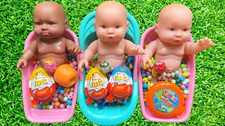 5 Minutes Satisfying Video Mixing Funny Candy ASMR & Make Up in 3 Bathtubs with Magic M&M's Slime 
